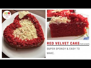 Watch how to make red velvet cake from scratch video, no egg no oven requires.