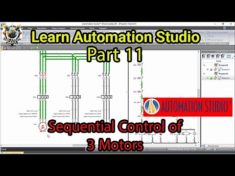 Sequential Control of Three Motors in Automation Studio | Tutorial #11 for beginners