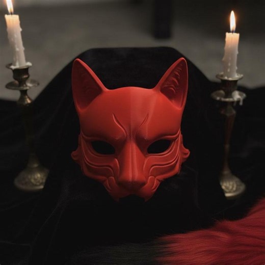 Fox Mask | 3D Printed Wearable Mask | Wall Decor & Fantasy Costume - Etsy