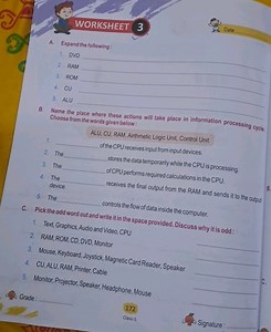 Question A: Expand the following abbreviations:DVDRAMROMCU... | Filo