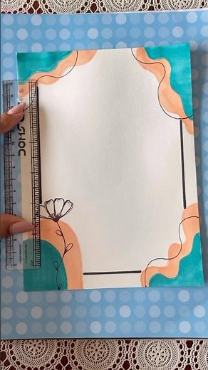 🌸✨️Learn to make a mind blowing paper border design. #frontpagedesign #borderpattern #viralshort