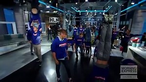 Just another day in the newsroom! Surprise visit from the National Danish Performance Team in HLN's #Studio7. Check them out on their world tour: http://www.daccusa.org | Morning Express with Robin Meade