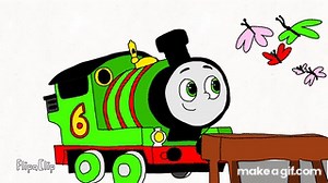 Thomas and friends all engines go Percy swallowing a bunch of butterflies on Make a GIF