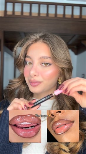 Sparkle on Instagram: "Brown lip stain & snow flake gloss✨"