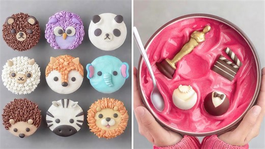 Animal Cupcakes 🧁 + Chocolate Oscar Treats 🏆 | Cute & Classy Dessert Art!