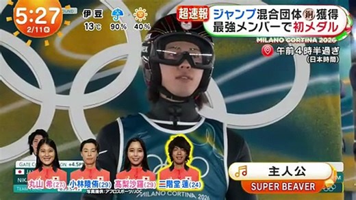めざましテレビ  動画　2026年02月11日