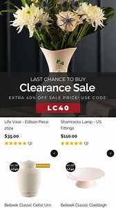 ✨ Last Chance to Buy! ✨ Get an extra 40% off Belleek, Aynsley & Galway Crystal with code LC40 at checkout. Don't miss out—shop now! 🛍️ | Belleek Pottery