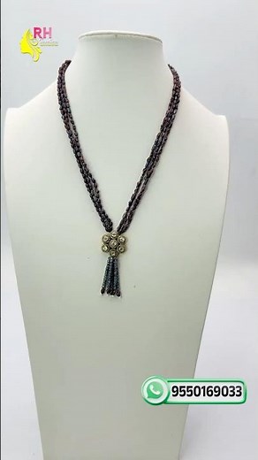 Keshi Black Pearls with 925 Silver Pendant Necklace | Premium Handmade Designer Jewelry