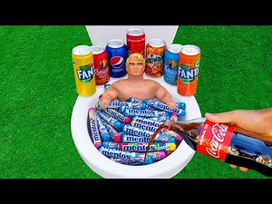 EXPERIMENT : Stretch Armstrong vs Coca-Cola In Toilet