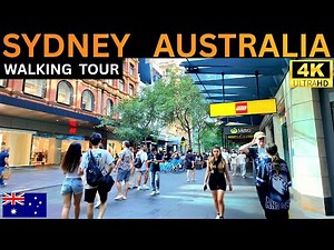 SYDNEY AUSTRALIA VIRTUAL WALKING TOUR | 4K City Central Walk | 4K UHD