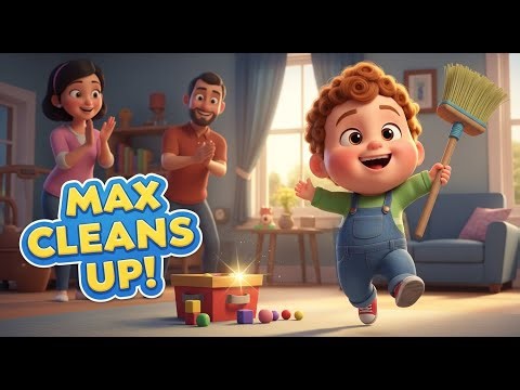 Max Cleans Up – A Disney-Style Toddler Story About Responsibility | Created with AutoVeos
