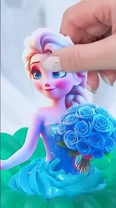 elsa tsunami cake, jelly art!