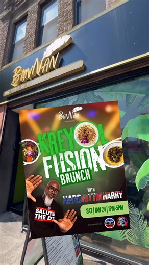 ONE DAY OUT BEFORE THE SNOW HITS ❄️🔥🇭🇹 TOMORROW we’re making it LOUD at BunNan with KREYOL FUSION BRUNCH and HARD HITTIN HARRY from 1PM TO 5PM because once that snow comes it’s couch life. This is your last chance to eat heavy laugh loud and feel that real Lakay energy before NYC freezes. VINI GRANGOU VINI CHO it’s heat food music culture and vibes all packed into one afternoon. Don’t think just pull up. 🥂🍽️🎶🔥 #BunNan #KreyolFusion #HaitianFood #NYCBrunch #FlatbushNYC | bunnanbk