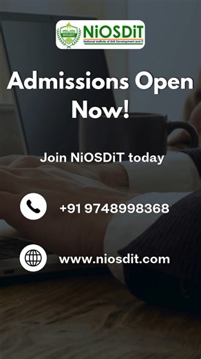 National Institute of Skill Development & IT [ NiOSDiT] on Instagram: "🎓 From Beginner to Professional – NiOSDiT Has You Covered! Not sure where to start your computer education journey? 🤔 At NiOSDiT, we offer structured, practical, and career-oriented computer courses designed for every level of learner. 📘 Certificate Courses – Perfect for beginners to build basic computer skills 📗 Diploma Courses – Job-oriented learning with strong practical exposure 📕 Master Diploma Courses – Advanced tr