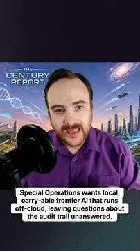 Special Operations wants carry‑able frontier AI off‑cloud, disregarding accountability concerns