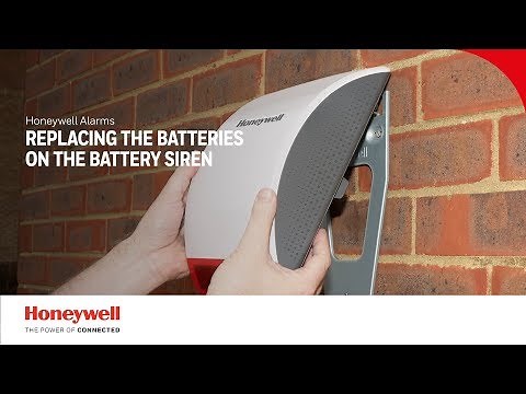 Replacing the batteries on the battery siren | Alarms | Honeywell Home