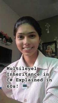 Multilevel Inheritance in C# Explained in 60s! 💻