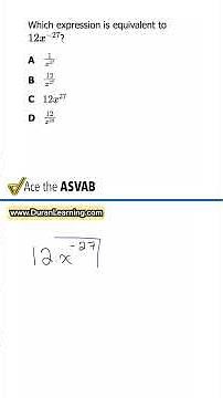 ASVAB Math: Rewriting Negative Exponents