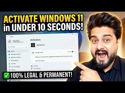 Activate Windows 11 in Under 10 Seconds! ⚡ 100% Legal & Permanent ✅