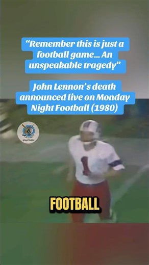 Howard Cosell announces the shocking news of John Lennon’s death during a live broadcast #NFL