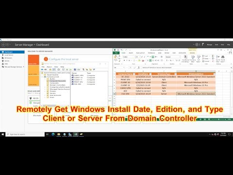 How To Remotely Get Windows Install Date Edition and Type Client or Server from Domain Controller