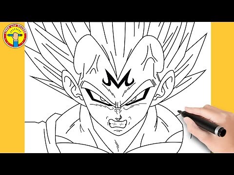 How to draw Majin Vegeta in 5 Minutes | Dragon Ball | Step by Step drawing tutorial for beginners