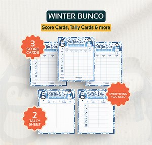Winter Gnome Bunco Game Score Tally Sheets Cards Game, Winter Wonderland Bunco Instructions & Rules PDF Files Bundle - Etsy