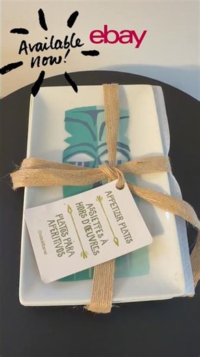 Crate & Barrel Tiki Plates available in eBay store or local Chicago pickup. Link in profile