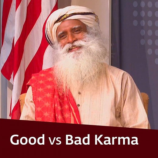 3.3M views · 12K reactions | A student at Boston’s Harvard University asks Sadhguru if one’s good karma will cancel out bad karma. Watch Sadhguru’s witty and profound answer. | Sadhguru | Facebook