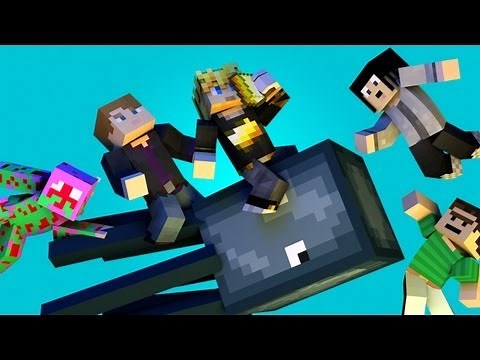 ♫ "THE SQUID" - Minecraft Parody of Ylvis - The Fox (ft. MlgHwnT, GizzyGazza, GoldSolace & Kuledud3)