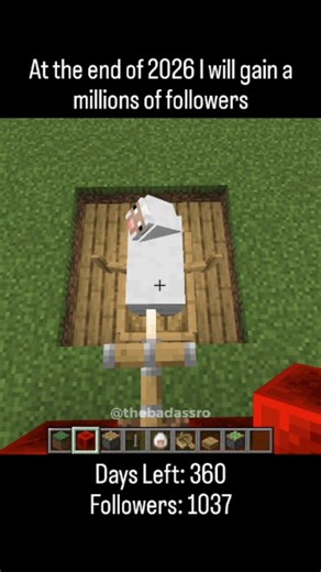 Day-6 🚀 The journey to a MILLION FOLLOWERS! This is my biggest Minecraft series ever with one clear mission: to build an amazing community and reach MILLIONS of followers by the end of 2026! Get ready for epic mega builds, intense survival challenges, secret redstone tutorials, and mind-blowing mod showcases. I’ll be sharing everything—from beginner tips to pro-level gameplay—to make this the most entertaining and helpful Minecraft channel for YOU. ✨This is YOUR invitation to grow with me! 👉FO