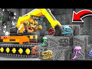 MINER DES ANCIENS FOSSILES DE DINOSAURES DANS MINECRAFT ! Épisode 1 !