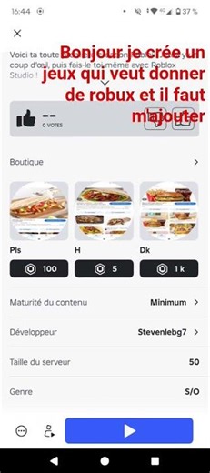 je créer un jeu sure #roblox