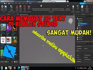 Cara Membuat Three D Text Di Roblox Studio