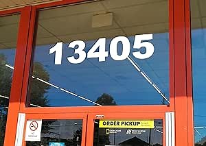 Black - Storefront Address Numbers - 8" Tall - Custom Vinyl Decal - Die Cut Sticker - Business Glass Window