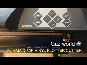 Summa D-60 R vinyl cutter plotter signmaking machine in action cutting vinyl lettering Signwriting