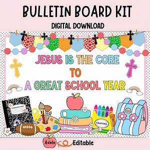 Jesus is the Core Bulletin Board Kit: Christian Back to School Decor (digital Download) - Etsy Canada