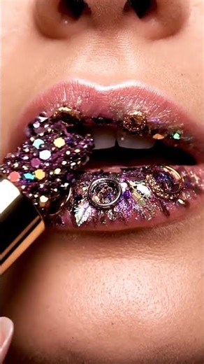 Russian Girl Feather Class-Ring Lipstick 💎🪶 | Heavy Feather Rings & Soft Sparkle ASMR