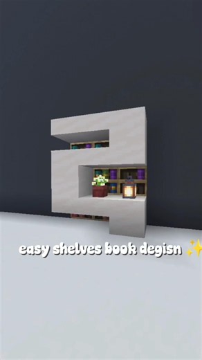 minecraft easy book shelves degisn 🧮✨️ #2 #minecraft #shorts