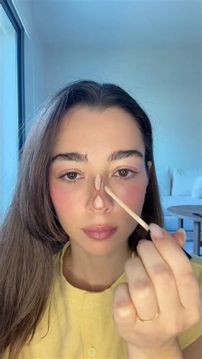 trying a new nose contouring hack #makeup #nosecontouring #makeuptutorial #everydaymakeup