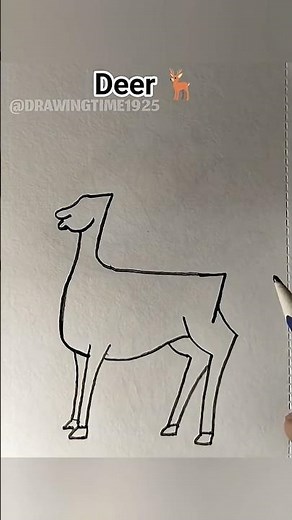 How to draw a deer easy step by step from 77 #deerdraw #easydrawing #drawingtime