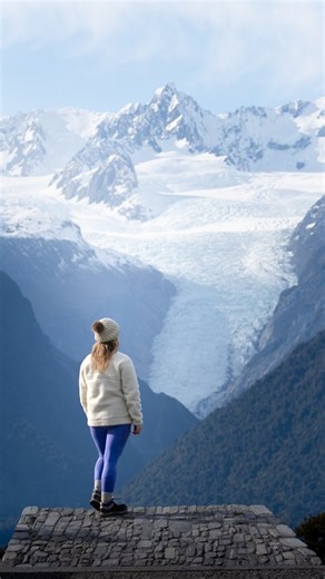 Save this for planning your next roadtrip ⬇️ Have you ever seen a glacier?! This roadside viewpoint blew my mind. It's hands down the best view you'll get of fox glacier without taking a helicopter tour. The glacier looks huge from here. Despite having receeded a lot in the past few years, it's still about 11km long. 📍 Fox Glacier Viewpoint, Te Kopikopiko o Te Waka, Westcoast, New Zealand 🚗 From fox glacier village turn off SH6 and drive down cook flat road until the road becomes unsealed. The