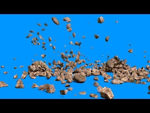 Green Screen Rock Fall Stones Mountain - Footage PixelBoom