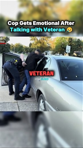 Cop Gets Emotional Talking with Veteran 😢