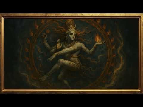 Shiva the Cosmic Dancer | Gold Frame TV Art | Art Screensaver for TV | Wallpaper