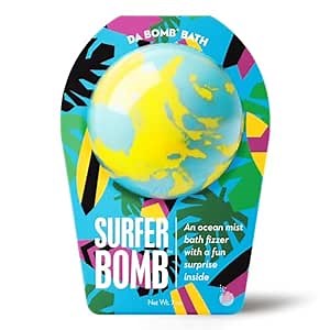 Da Bomb Bath Surfer Bath Bomb - Ocean Mist Fragrance - Surprise Inside - 7oz - Made in USA