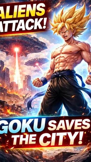 Aliens Attack City 😱 Goku Saves Everyone