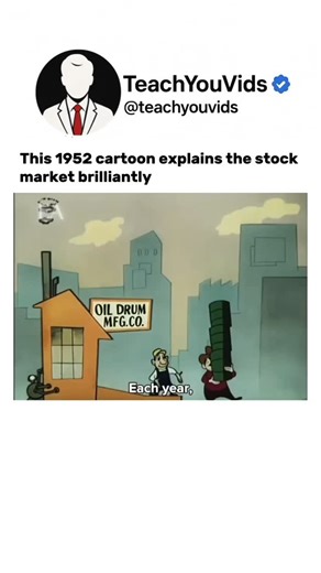 Teach You Vids on Instagram: "This 1952 cartoon brilliantly explains how the stock market works—timeless wisdom in animated form! 📈🎥🧠 With simple visuals and clever storytelling, it breaks down complex financial concepts in a way that’s easy to understand—even decades later. ⁣ 🎬 Source: Library of Congress / YouTube ⁣ This video is for educational purposes only. DM for credit/removal. ⁣ #StockMarketExplained #VintageFinance #1952Cartoon #FinancialLiteracy #LibraryOfCongress #DidYouKnow #Mone