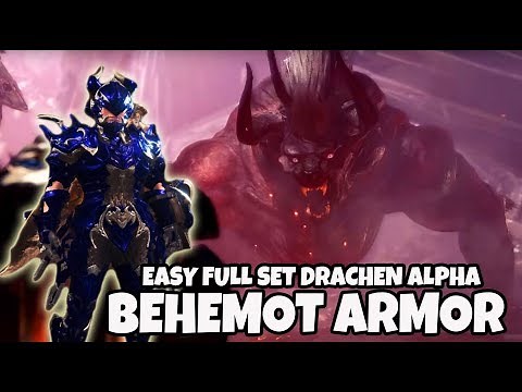 EASY Create DRACHEN ALPHA SET ( BEHEMOTH ARMOR SET ) Monster hunter world
