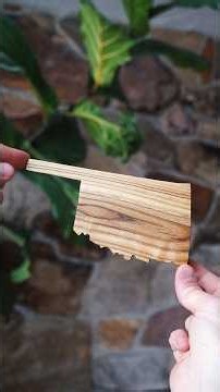 Making Oklahoma from Redbud | State Tree Map #shorts #trees #wood